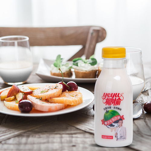 禅宝椰子牛乳饮品一口乐椰子牛奶饮料含乳果汁工厂直营350ml 瓶装
